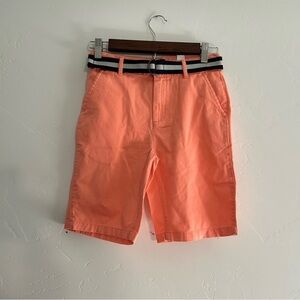 NWT Childrens Place Coral Bermuda Shorts Belted Spring Easter Size 10